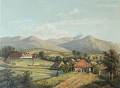 Lithography of Bogor, 1800s